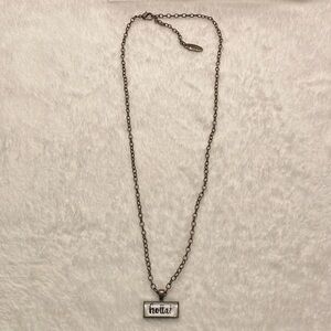 Plunder Bronze Chain Necklace with 'Holla' Charm